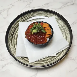 Japanese Uni, Ikura Chef Special Donburi
