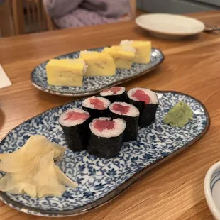 Tekka maki and tamago