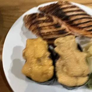Uni and salmon