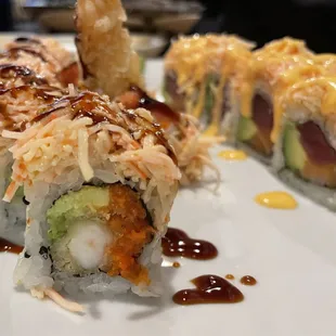 a close up view of a roll
