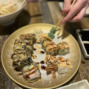 Volcano Roll Rainbow Roll
