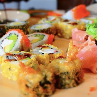 a variety of sushi