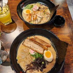 Chicken teriyaki and pork