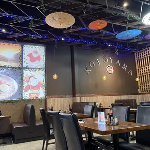 Love the umbrellas on the ceiling