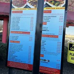 Updated menu