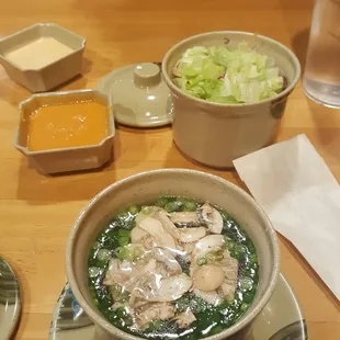 My first clear soup with  plenty of mushrooms