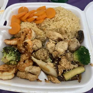 Chicken and shrimp combo