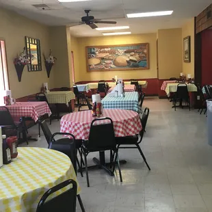 the interior of a restaurant