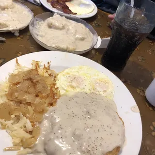 Kountry Fried Steak & Eggs