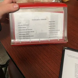 a menu for a restaurant