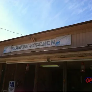 the front of the building