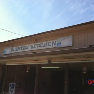 the front of the building