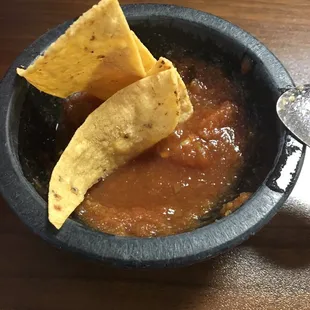 House complimentary chips n salsa