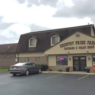 a car parked outside