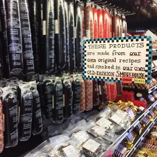 I never sausage a collection of homemade braunschweiger, liver and summer sausage, hot dogs, brats, Thuringer, cheese of all kinds...