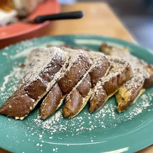 a plate of french toast