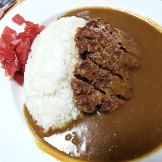 Menchi Katsu Curry Rice