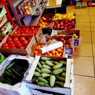 a variety of fruits and vegetables