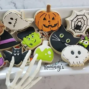 Halloween decorated cookies