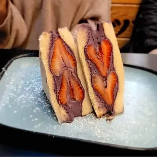 Strawberry Ube Cream Sando
