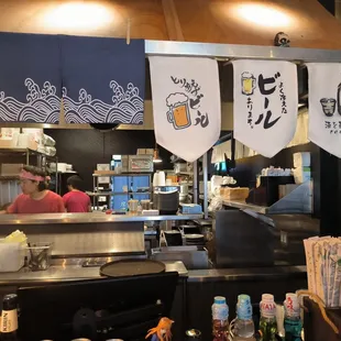 interior, sushi and sashimi