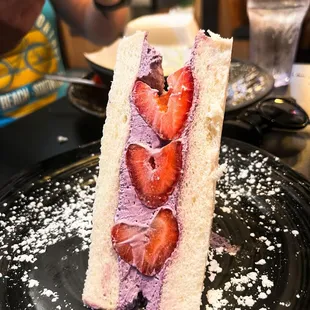 Strawberry Ube Cream Sando