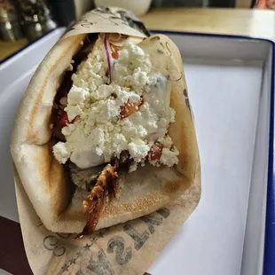 Gluten free pork gyro