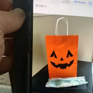 Treat bag and plastic ware