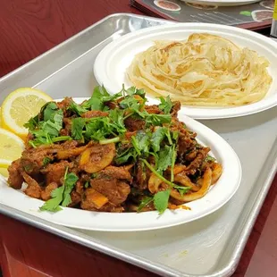 Chicken Chukka and Porotta