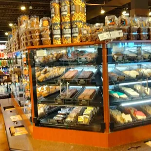 a display of baked goods