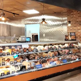 a display of various types of cheese