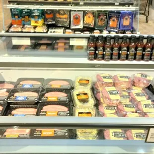 a variety of meat products
