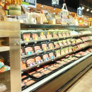 a variety of foods on display