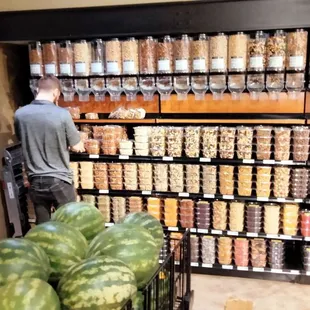 a man shopping in a grocery store