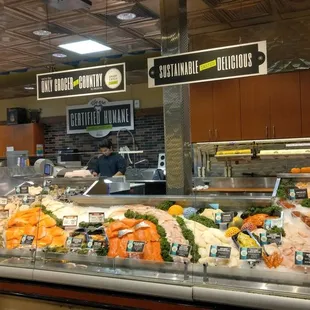 a display of seafood