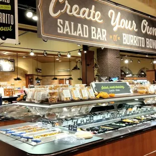 a display of food items