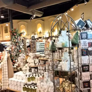 a variety of products in a store