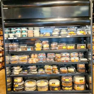 a display of baked goods