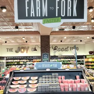the produce section