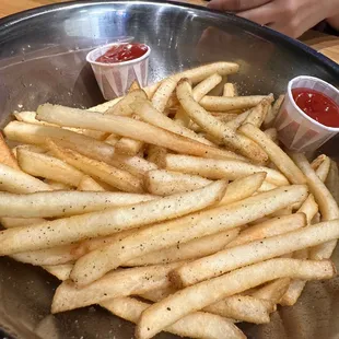 Made to order - the fries were hot, crispy and well-seasoned.