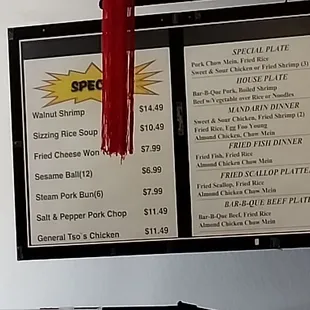 Menu specials 02/11/2023