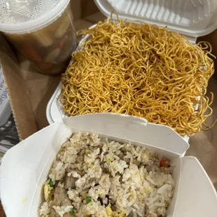 House Special Fried Rice, Hong Kong Style Noodle