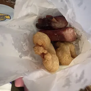 Barbecued Spareribs, Fried Shrimp