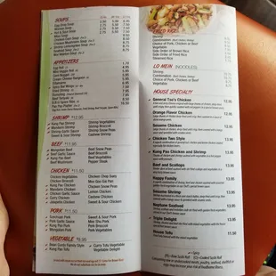 the menu