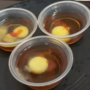 Quail egg shots
