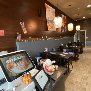 the interior of a restaurant