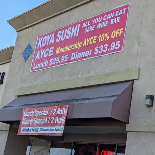 the front of a restaurant
