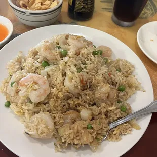 Jumbo shrimp fried rice