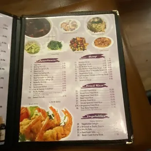 sushi and sashimi, menu