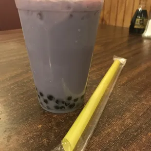Taro bubble tea - sweeter than expected